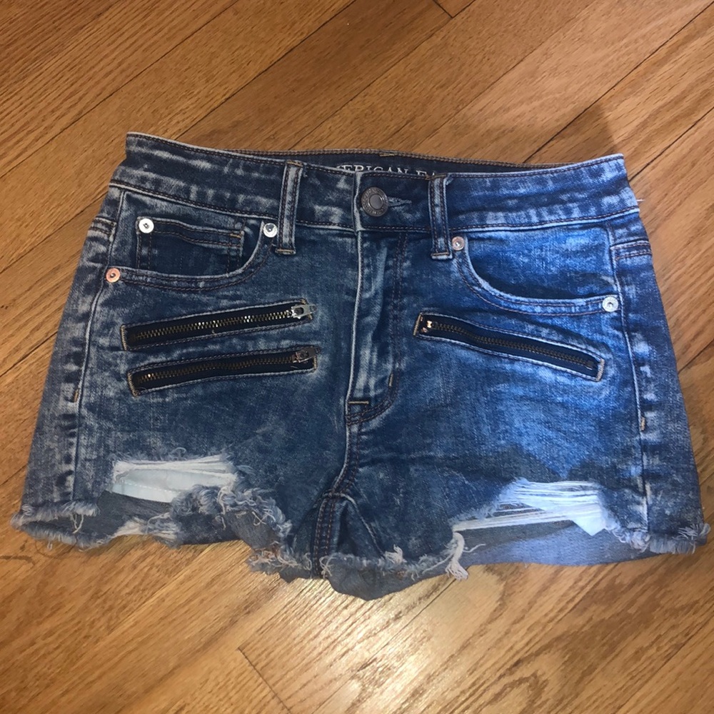 American Eagle Zipper Jean Shorts